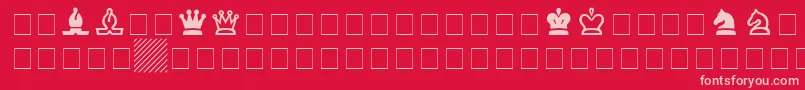 フォントChessSsi – 赤い背景にピンクのフォント