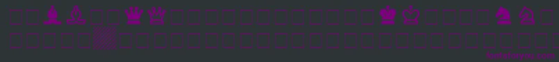 Police ChessSsi – polices violettes sur fond noir