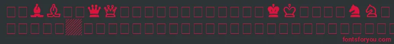 Czcionka ChessSsi – czerwone czcionki na czarnym tle