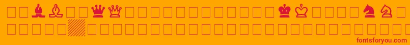 ChessSsi Font – Red Fonts on Orange Background