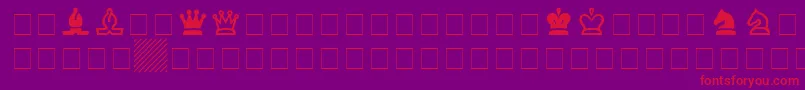 ChessSsi Font – Red Fonts on Purple Background