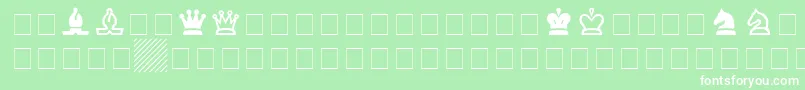 ChessSsi Font – White Fonts on Green Background