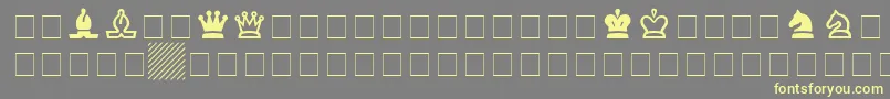 ChessSsi Font – Yellow Fonts on Gray Background