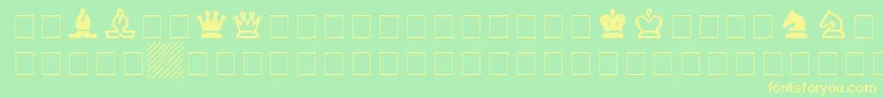ChessSsi Font – Yellow Fonts on Green Background