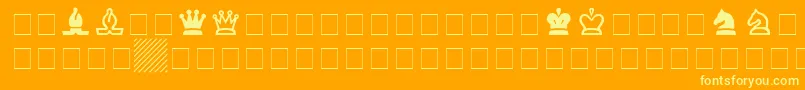 ChessSsi Font – Yellow Fonts on Orange Background