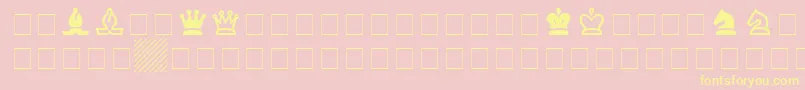 Więcej informacji o czcionce ChessSsi Czcionka ChessSsi – żółte czcionki na różowym tle