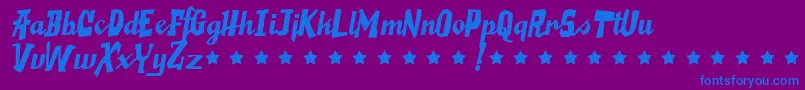 Saucymillionaire Font – Blue Fonts on Purple Background