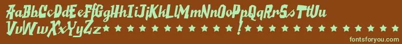 Saucymillionaire Font – Green Fonts on Brown Background