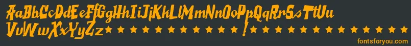 Saucymillionaire Font – Orange Fonts on Black Background