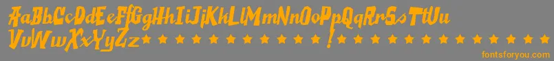 Saucymillionaire Font – Orange Fonts on Gray Background