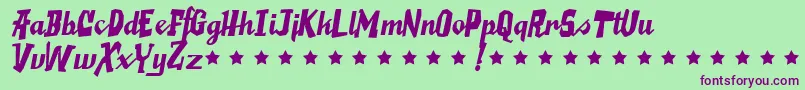 Saucymillionaire Font – Purple Fonts on Green Background