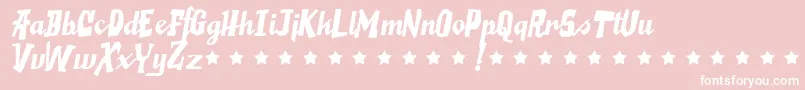 Saucymillionaire Font – White Fonts on Pink Background