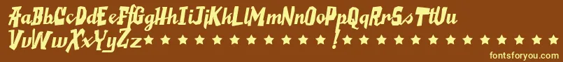 Saucymillionaire Font – Yellow Fonts on Brown Background