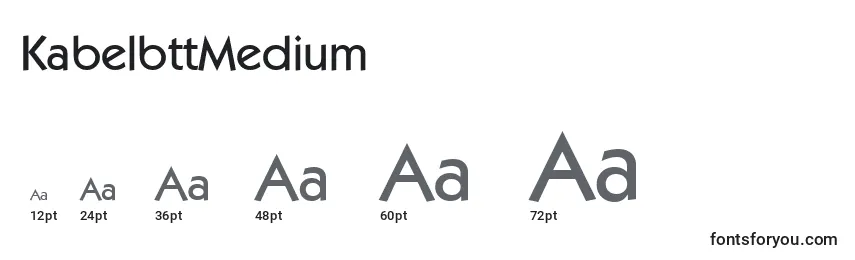 Размеры шрифта KabelbttMedium