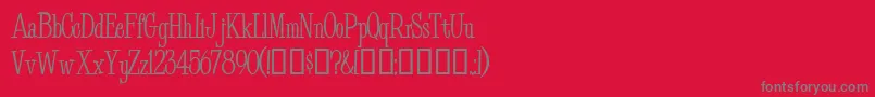 BudEasyMedium Font – Gray Fonts on Red Background