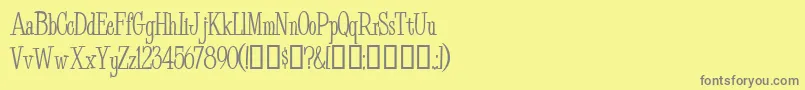 Шрифт BudEasyMedium – серые шрифты на жёлтом фоне