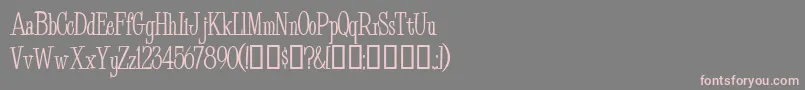 BudEasyMedium-Schriftart – Rosa Schriften auf grauem Hintergrund