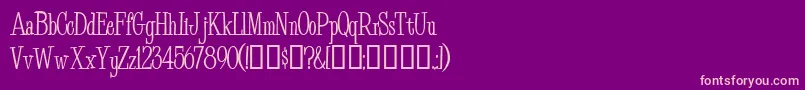 BudEasyMedium Font – Pink Fonts on Purple Background