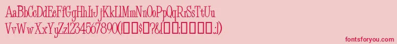 BudEasyMedium Font – Red Fonts on Pink Background
