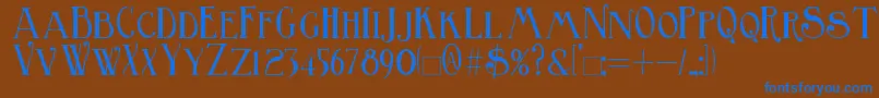 Birmingham Font – Blue Fonts on Brown Background