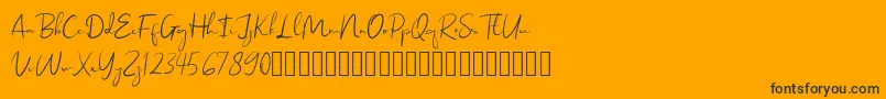SweetYell Font – Black Fonts on Orange Background