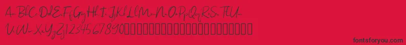 SweetYell Font – Black Fonts on Red Background