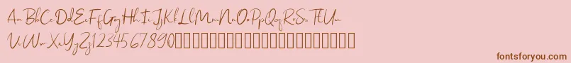 SweetYell Font – Brown Fonts on Pink Background