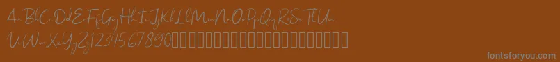 More about SweetYell Font SweetYell Font – Gray Fonts on Brown Background