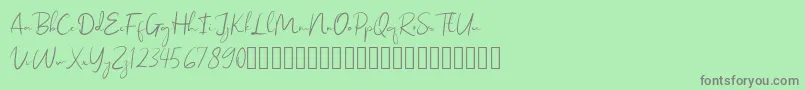 SweetYell Font – Gray Fonts on Green Background
