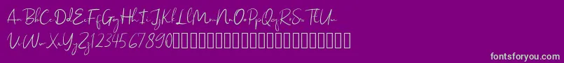 SweetYell Font – Green Fonts on Purple Background