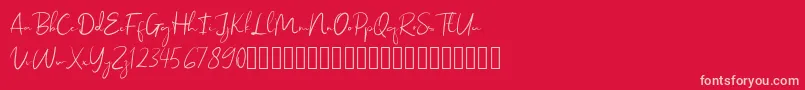 SweetYell Font – Pink Fonts on Red Background