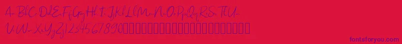 SweetYell Font – Purple Fonts on Red Background