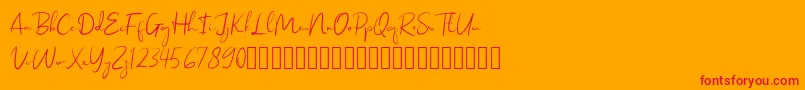 SweetYell Font – Red Fonts on Orange Background