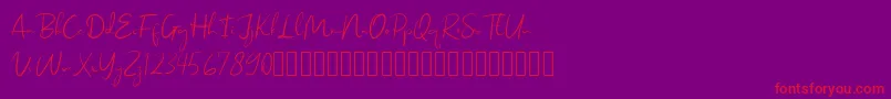 SweetYell Font – Red Fonts on Purple Background