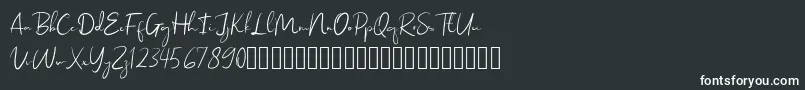 SweetYell Font – White Fonts on Black Background
