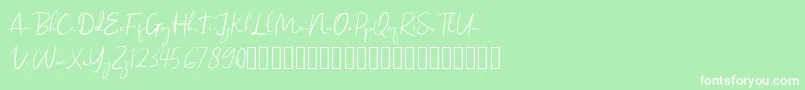 SweetYell Font – White Fonts on Green Background