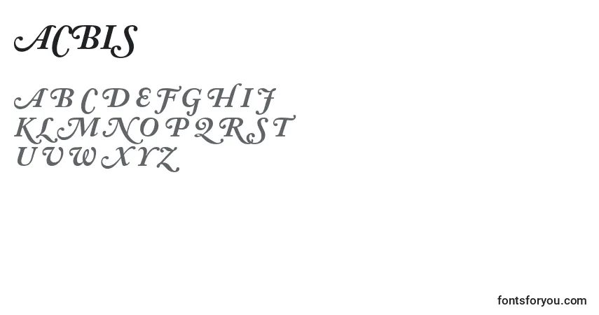 Czcionka AdobeCaslonBoldItalicSwash – alfabet, cyfry, specjalne znaki