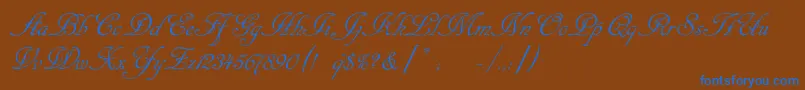More about Cansellaristc Font Cansellaristc Font – Blue Fonts on Brown Background
