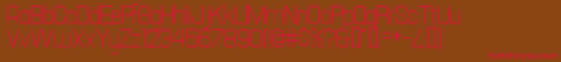 HallandaleTextJl Font – Red Fonts on Brown Background