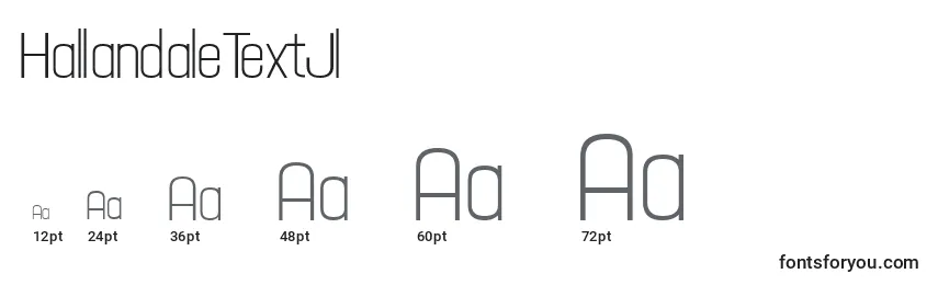 HallandaleTextJl Font Sizes