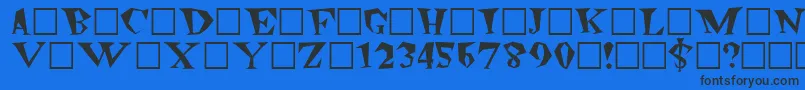 FreakoutPlain Font – Black Fonts on Blue Background