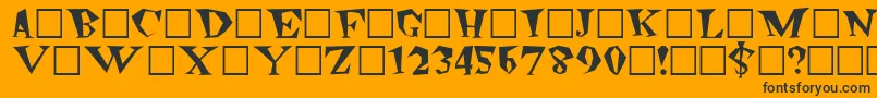 FreakoutPlain Font – Black Fonts on Orange Background