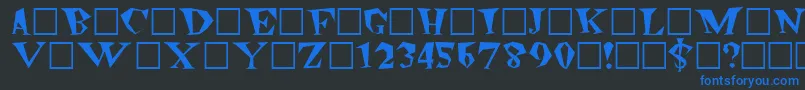 FreakoutPlain Font – Blue Fonts on Black Background