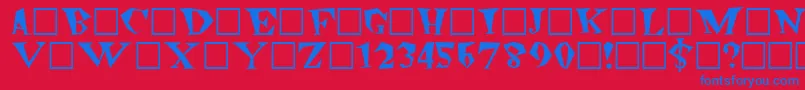 FreakoutPlain Font – Blue Fonts on Red Background