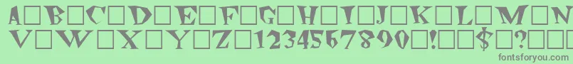 フォントFreakoutPlain – 緑の背景に灰色の文字