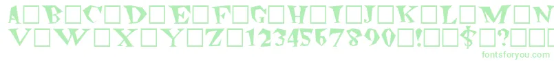 FreakoutPlain Font – Green Fonts on White Background