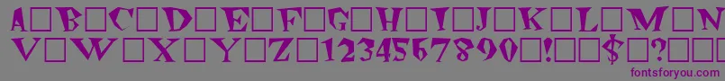 FreakoutPlain Font – Purple Fonts on Gray Background