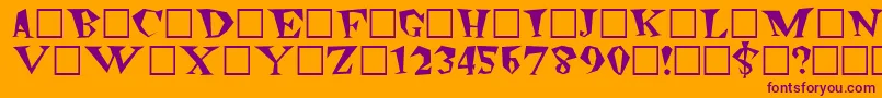 FreakoutPlain Font – Purple Fonts on Orange Background