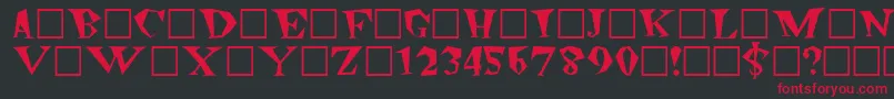 FreakoutPlain-Schriftart – Rote Schriften auf schwarzem Hintergrund