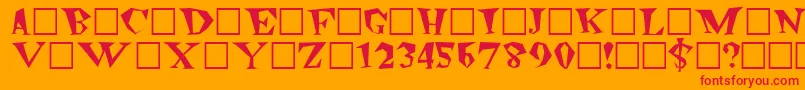 FreakoutPlain Font – Red Fonts on Orange Background